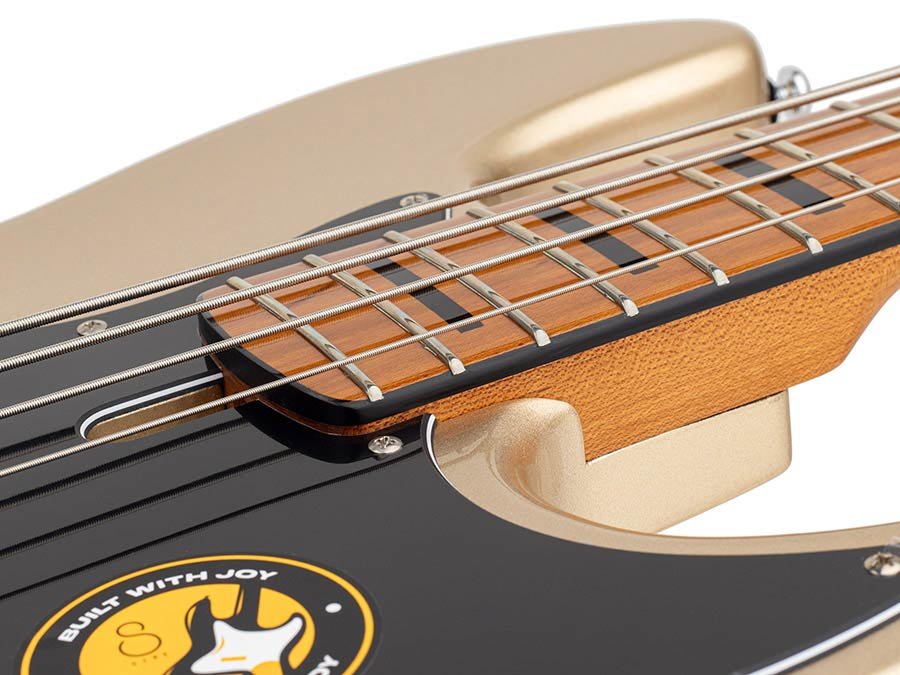 alder 4-string passive bass guitar champagne gold metallic - Afbeelding 7