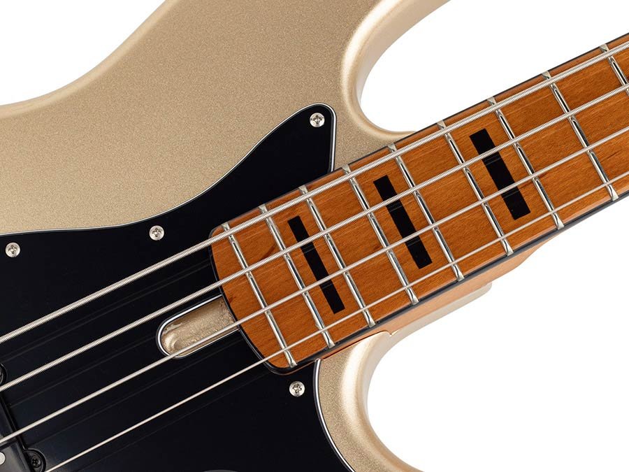 alder 4-string passive bass guitar champagne gold metallic - Afbeelding 8