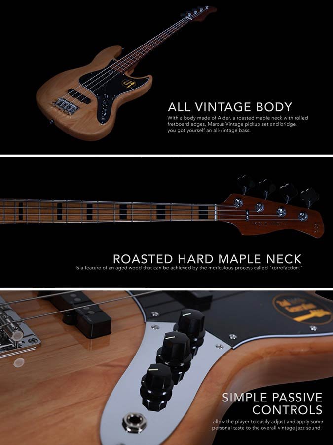 alder 4-string passive bass guitar champagne gold metallic - Afbeelding 10