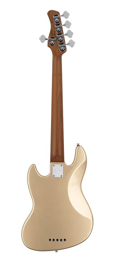alder 5-string passive bass guitar champagne gold metallic - Afbeelding 2