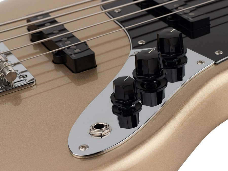 alder 5-string passive bass guitar champagne gold metallic - Afbeelding 4