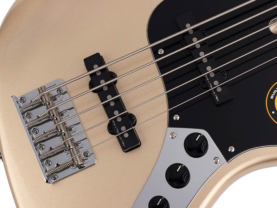 alder 5-string passive bass guitar champagne gold metallic - Afbeelding 7