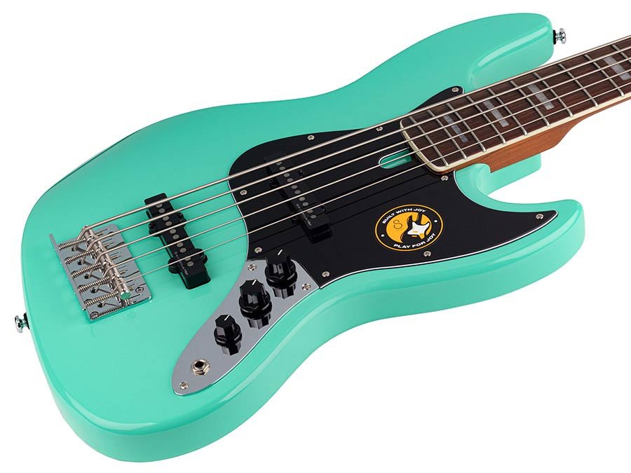 alder 5-string passive bass guitar mild green - Afbeelding 3