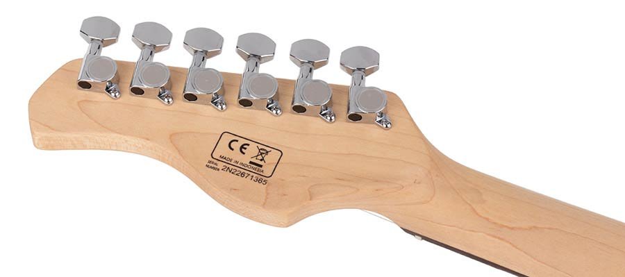 electric guitar S-style vintage white - Afbeelding 4