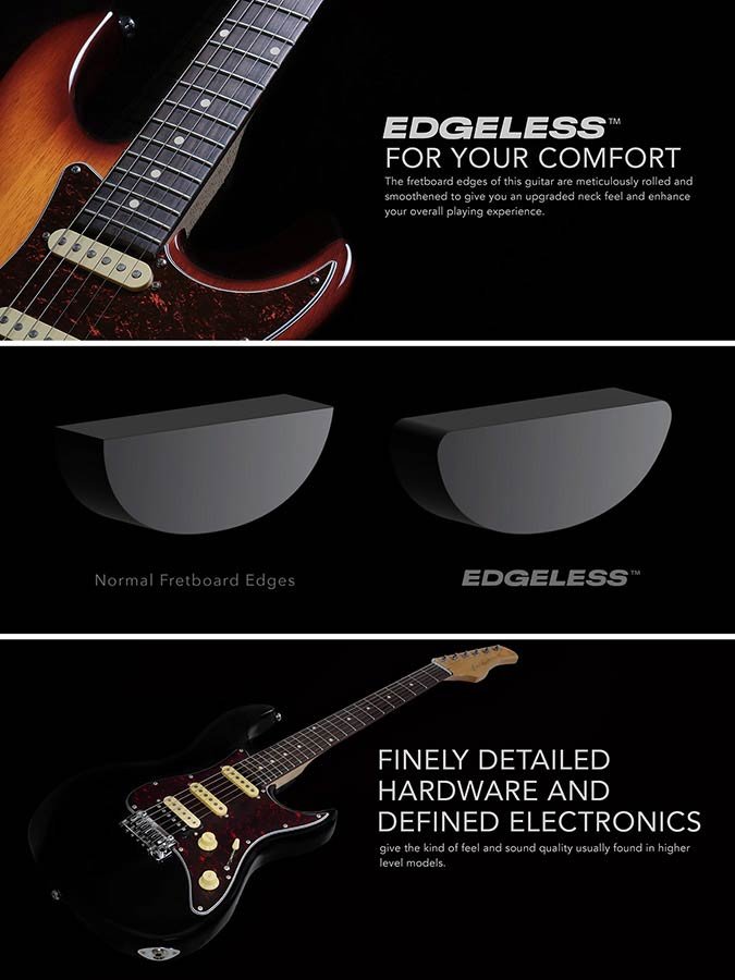 electric guitar S-style sonic blue - Afbeelding 7