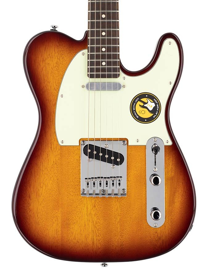 electric guitar T-style tobacco sunburst - Afbeelding 3