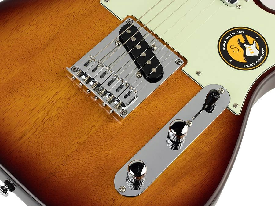 electric guitar T-style tobacco sunburst - Afbeelding 6