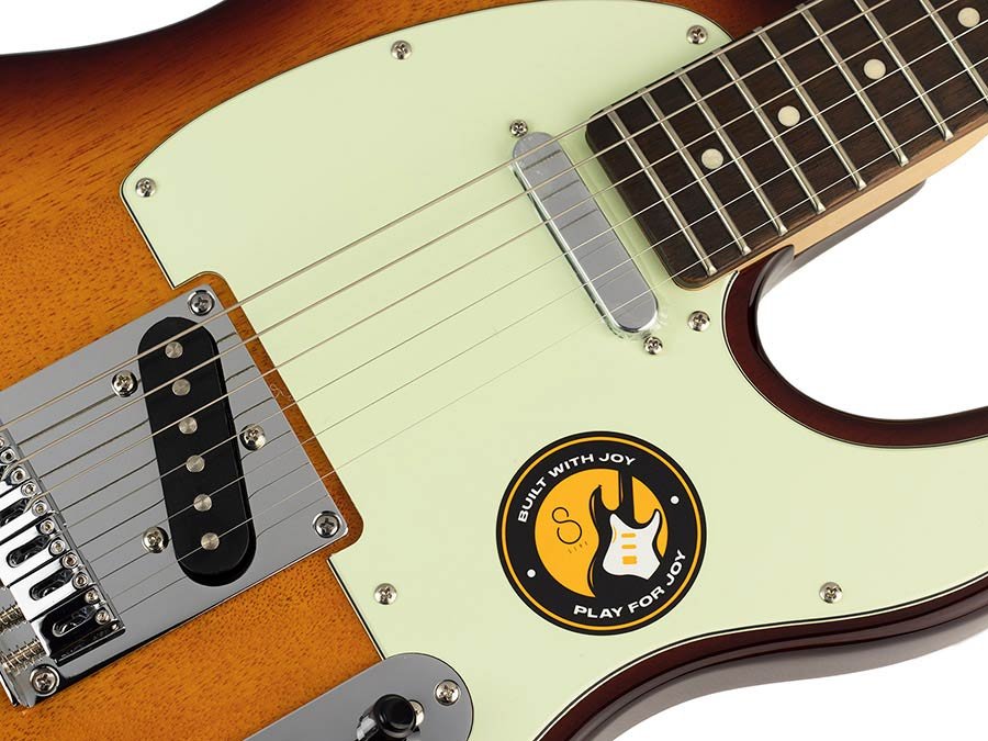 electric guitar T-style tobacco sunburst - Afbeelding 7