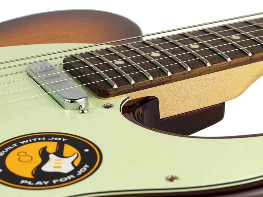 electric guitar T-style tobacco sunburst - Afbeelding 8