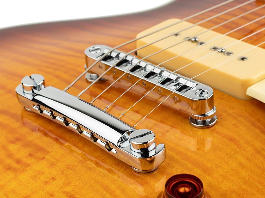 electric guitar L-style with P90s tobacco sunburst - Afbeelding 3