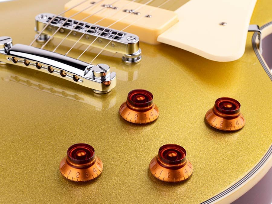 electric guitar L-style with P90s gold top - Afbeelding 4
