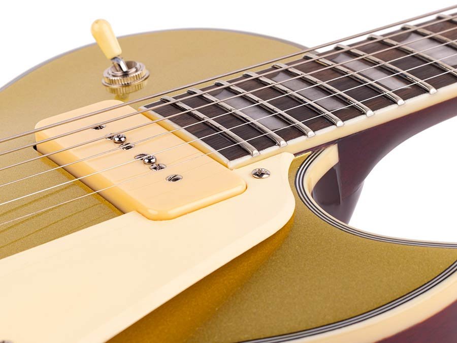 electric guitar L-style with P90s gold top - Afbeelding 7