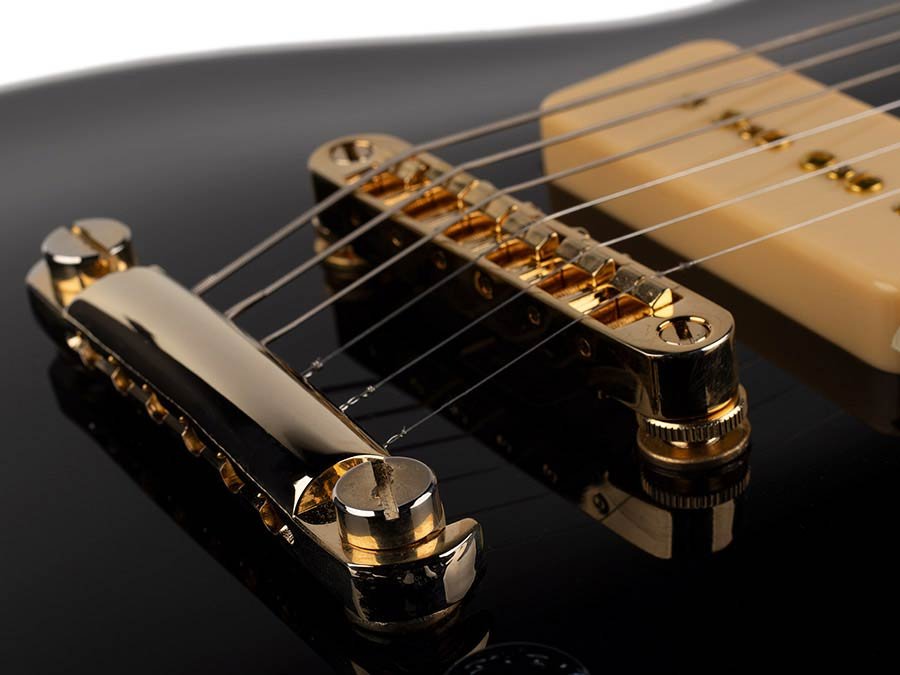 electric guitar L-style with P90s black - Afbeelding 3