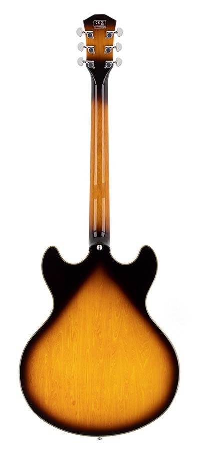 electric guitar archtop with P90s vintage sunburst - Afbeelding 2