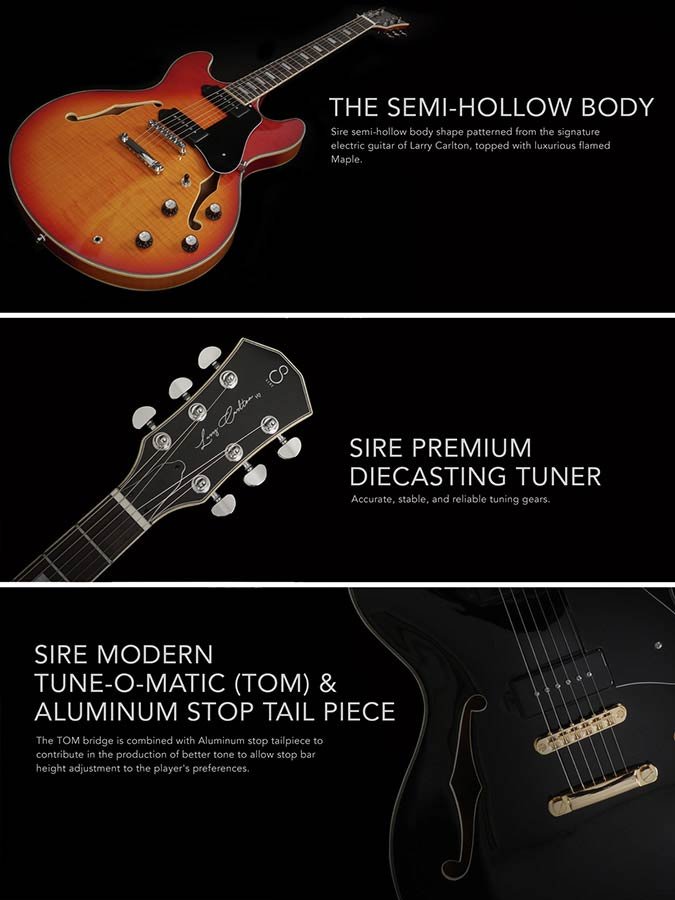 electric guitar archtop with P90s vintage sunburst - Afbeelding 9