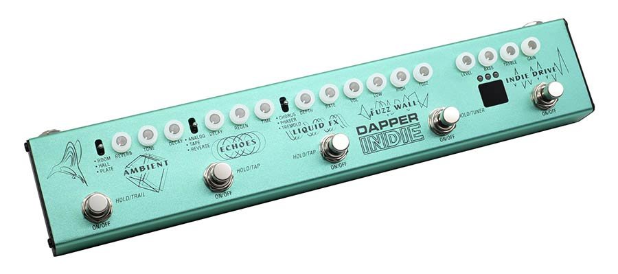effect strip DAPPER INDIE with tuner + fuzz + echo + drive + modulation + reverb, with cab simulati - Afbeelding 2