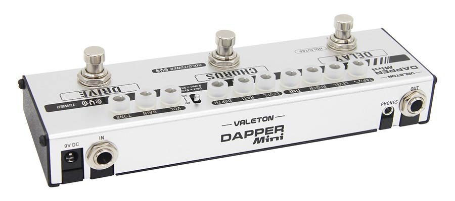 effect strip DAPPER MINI with tuner + overdrive + chorus + delay, with cab simulation - Afbeelding 3
