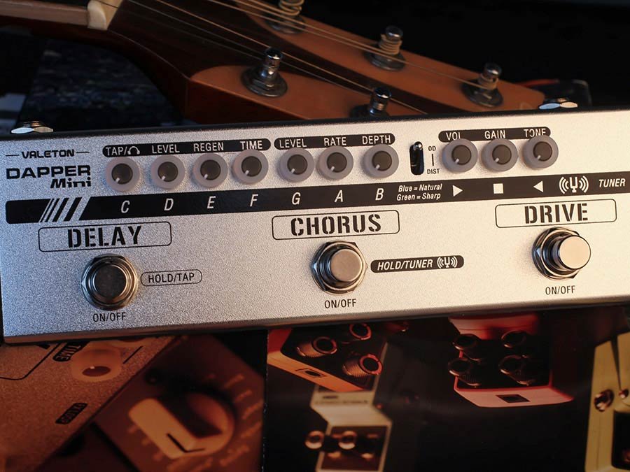 effect strip DAPPER MINI with tuner + overdrive + chorus + delay, with cab simulation - Afbeelding 6