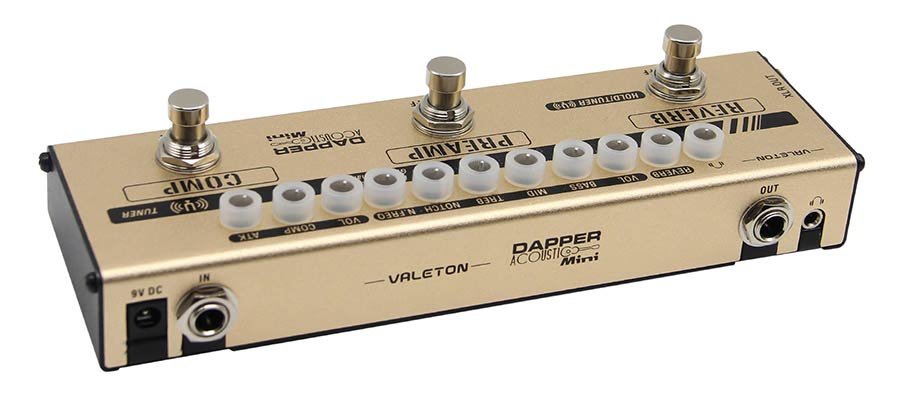 effect strip DAPPER ACOUSTIC MINI with tuner + compressor + preamp + reverb, with cab simulation - Afbeelding 5