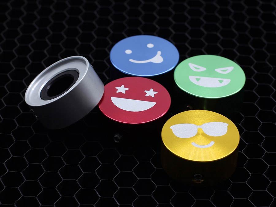 aluminum alloy footswitch caps with set screw, set of 5 - Afbeelding 3