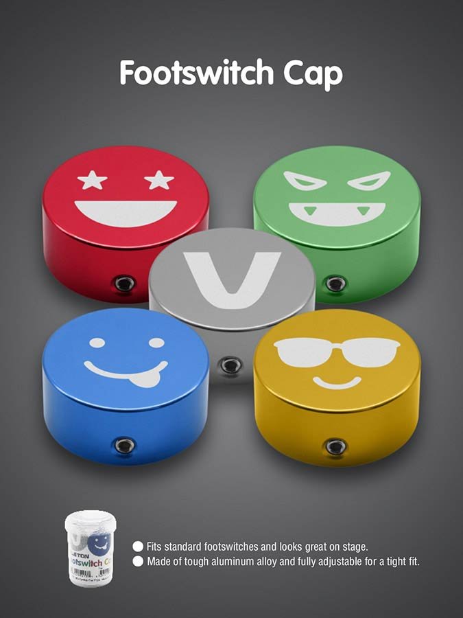 aluminum alloy footswitch caps with set screw, set of 5 - Afbeelding 4
