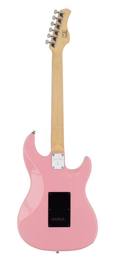 lefty electric guitar S-style pink - Afbeelding 2