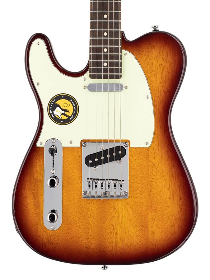 lefty electric guitar T-style tobacco sunburst - Afbeelding 3