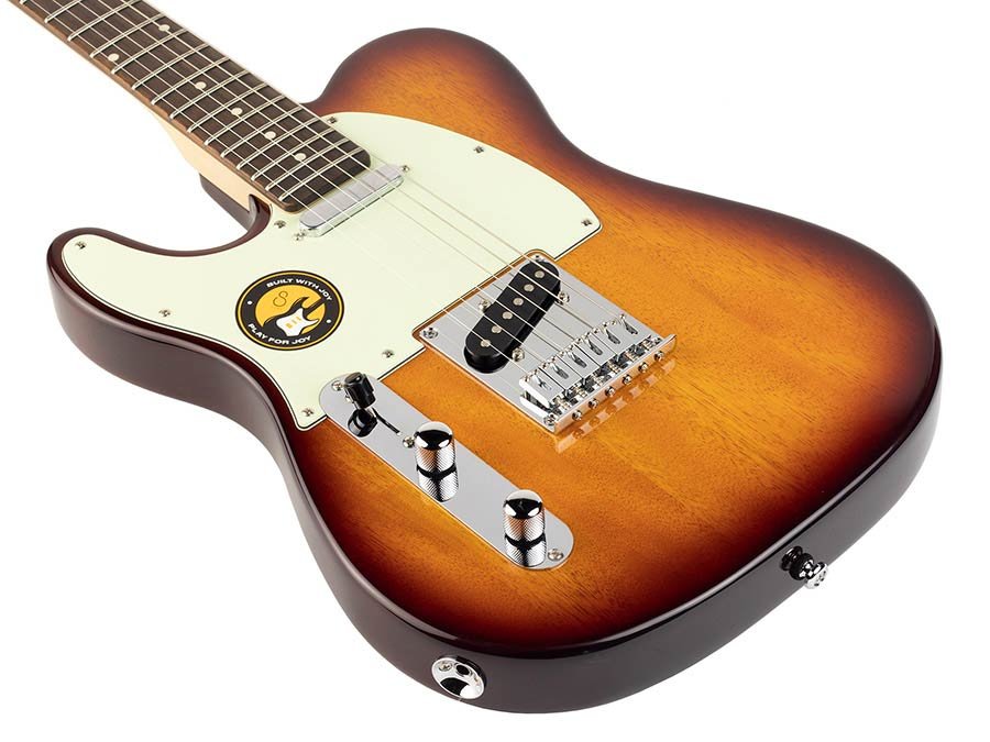 lefty electric guitar T-style tobacco sunburst - Afbeelding 5