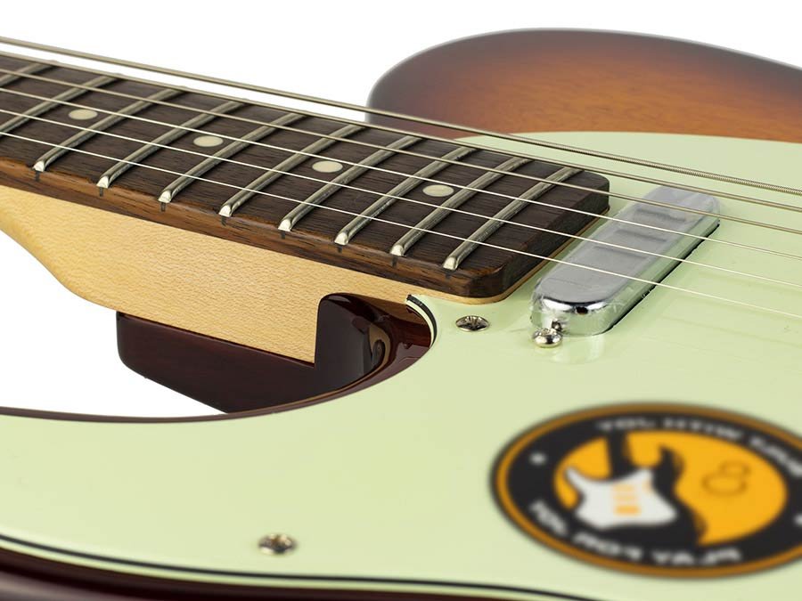 lefty electric guitar T-style tobacco sunburst - Afbeelding 8