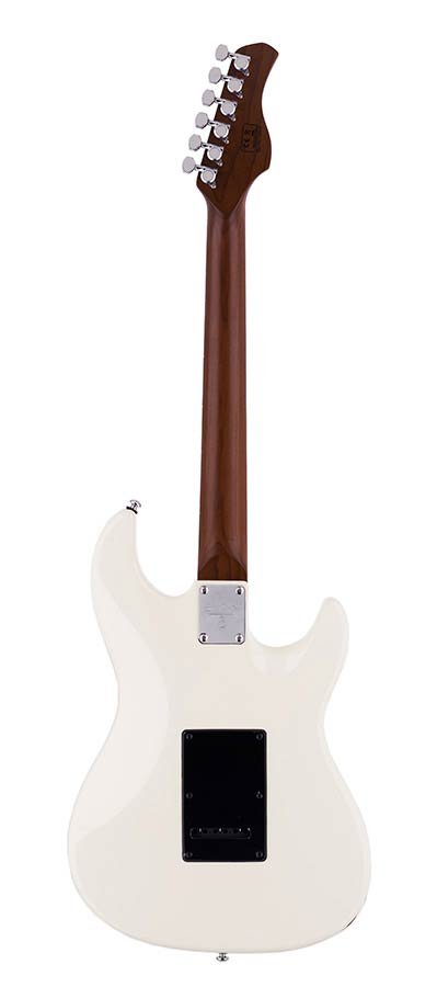 lefty electric guitar S Vintage style antique white - Afbeelding 2