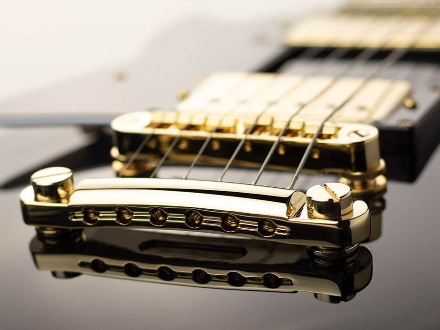 lefty electric guitar L-style black - Afbeelding 6
