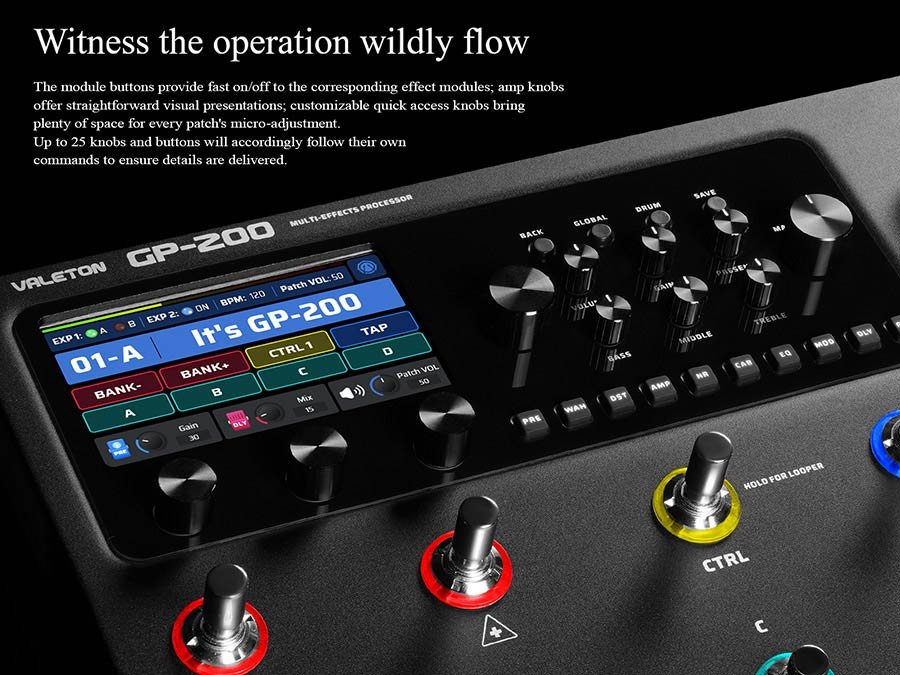 multi-effects processor with IR + amp/cab simulation + effects + looper + audio interface, 9V PSU - Afbeelding 9