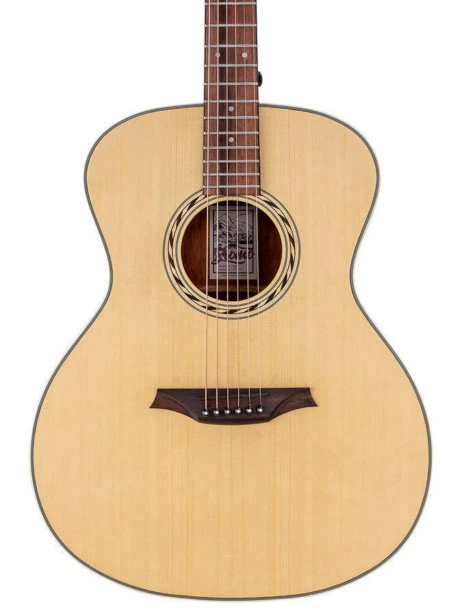 auditorium guitar, spruce top, mahogany back & sides, amara ebony fb, natural - Afbeelding 6