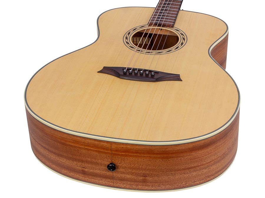 auditorium guitar, spruce top, mahogany back & sides, amara ebony fb, natural - Afbeelding 7