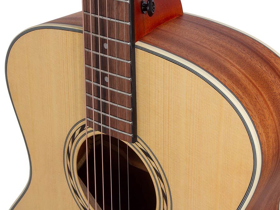 auditorium guitar, spruce top, mahogany back & sides, amara ebony fb, natural - Afbeelding 8