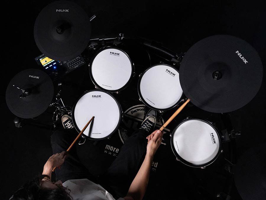 all mesh head (REMO) digital drum kit, 12S-10-10-10-12HH-2x12C-14R, multi-track USB audio recording - Afbeelding 15