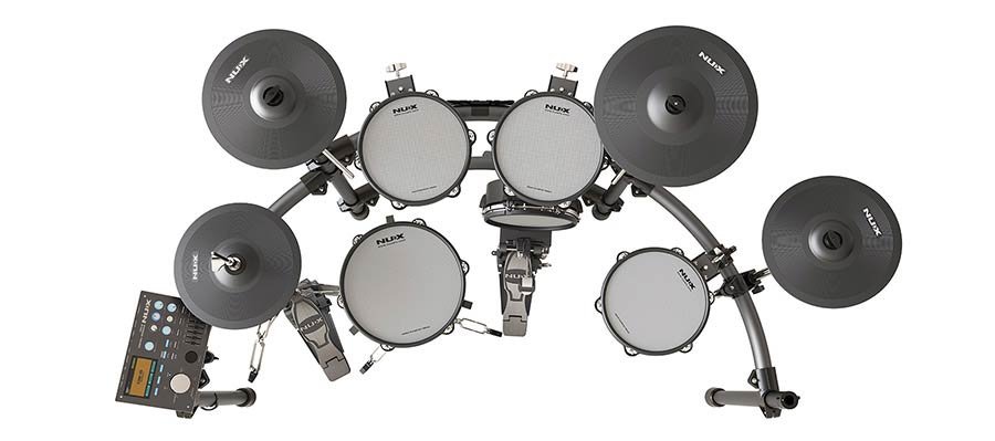 all mesh head (REMO) digital drum kit, 12S-10-10-10-12HH-2x12C-14R, multi-track USB audio recording - Afbeelding 3