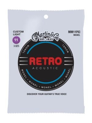 string set 3-PACK monel wound, custom light, 011-014-023-031-041-052