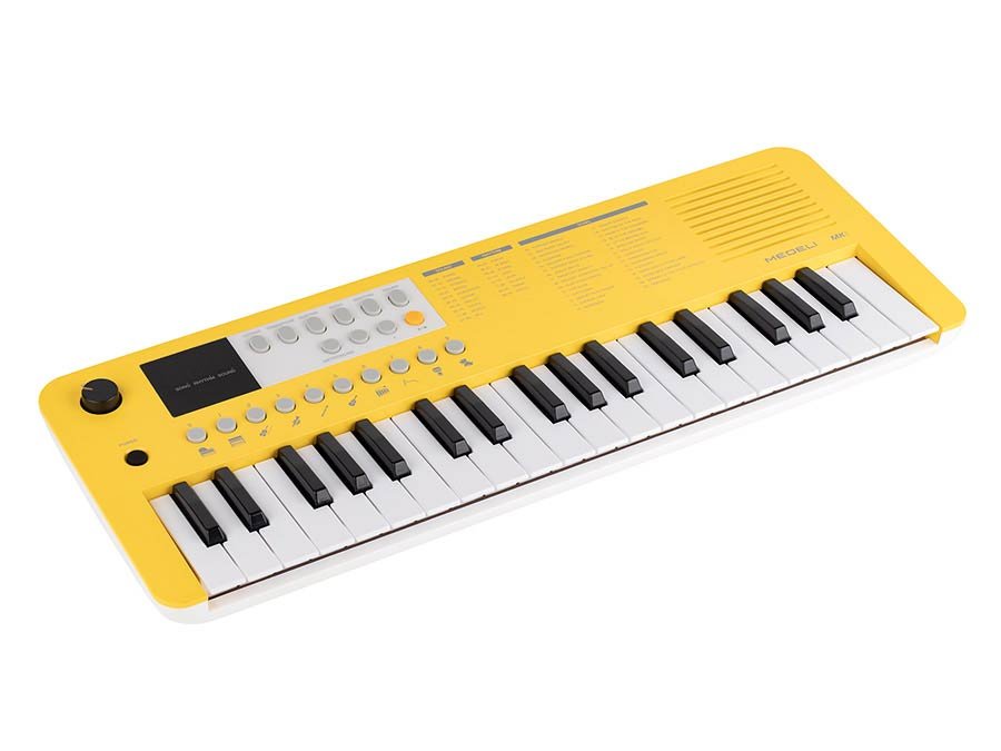keyboard, 37 mini-size keys, with USB-C cable for power supply, 1 x 2 W - yellow - Afbeelding 3