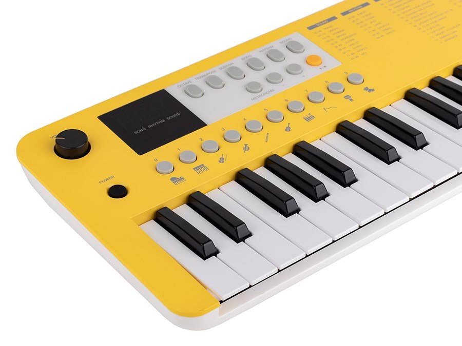 keyboard, 37 mini-size keys, with USB-C cable for power supply, 1 x 2 W - yellow - Afbeelding 4
