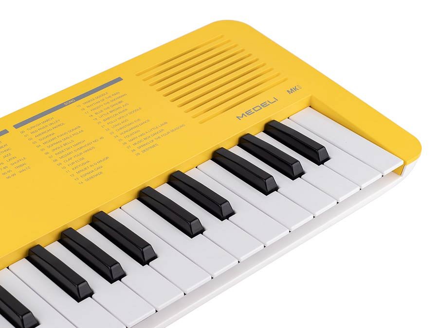 keyboard, 37 mini-size keys, with USB-C cable for power supply, 1 x 2 W - yellow - Afbeelding 5