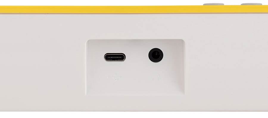 keyboard, 37 mini-size keys, with USB-C cable for power supply, 1 x 2 W - yellow - Afbeelding 8