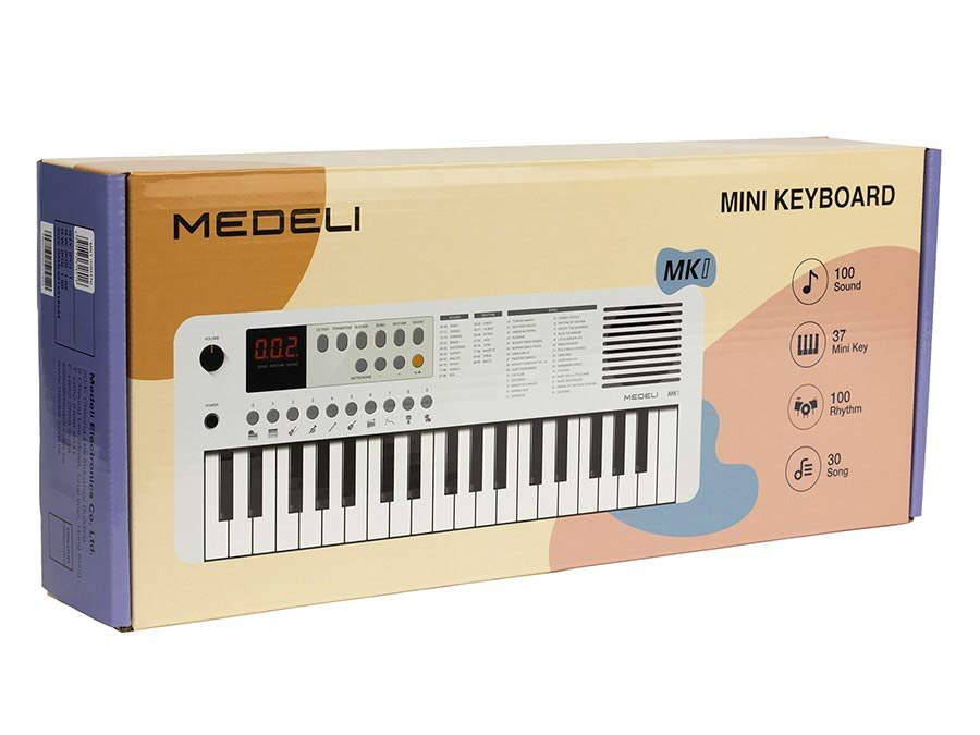 keyboard, 37 mini-size keys, with USB-C cable for power supply, 1 x 2 W - yellow - Afbeelding 9