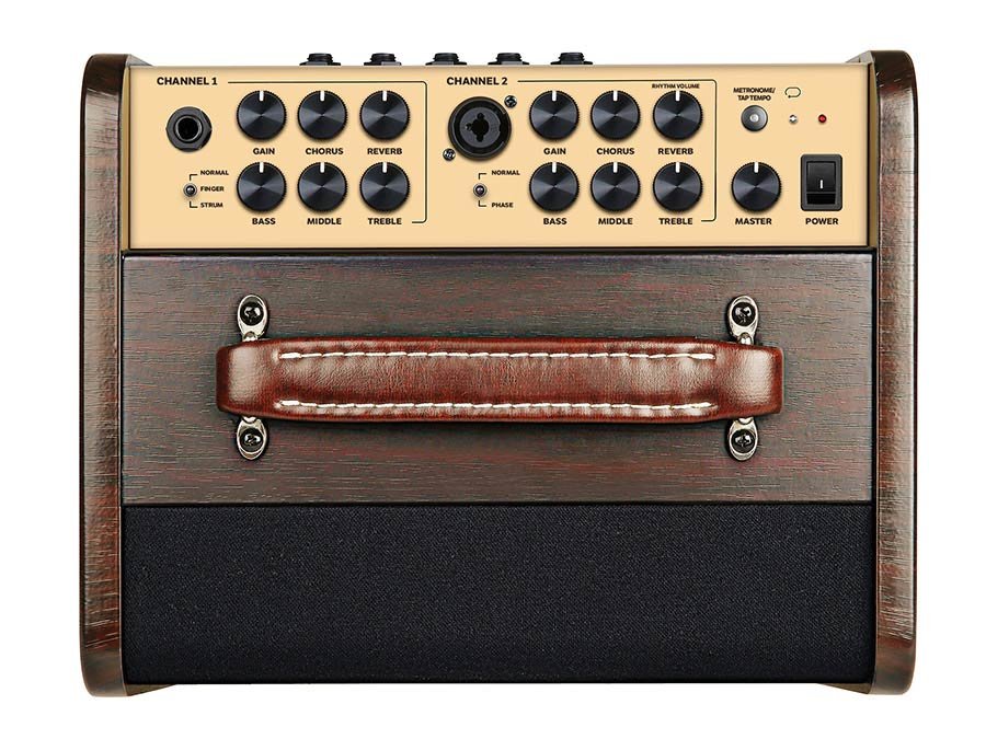 acoustic guitar amplifier, 2 channels, chorus/reverb, looper, drums, with dual footswitch - Afbeelding 2