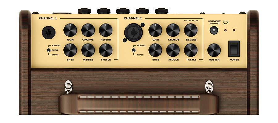 acoustic guitar amplifier, 2 channels, chorus/reverb, looper, drums, with dual footswitch - Afbeelding 3