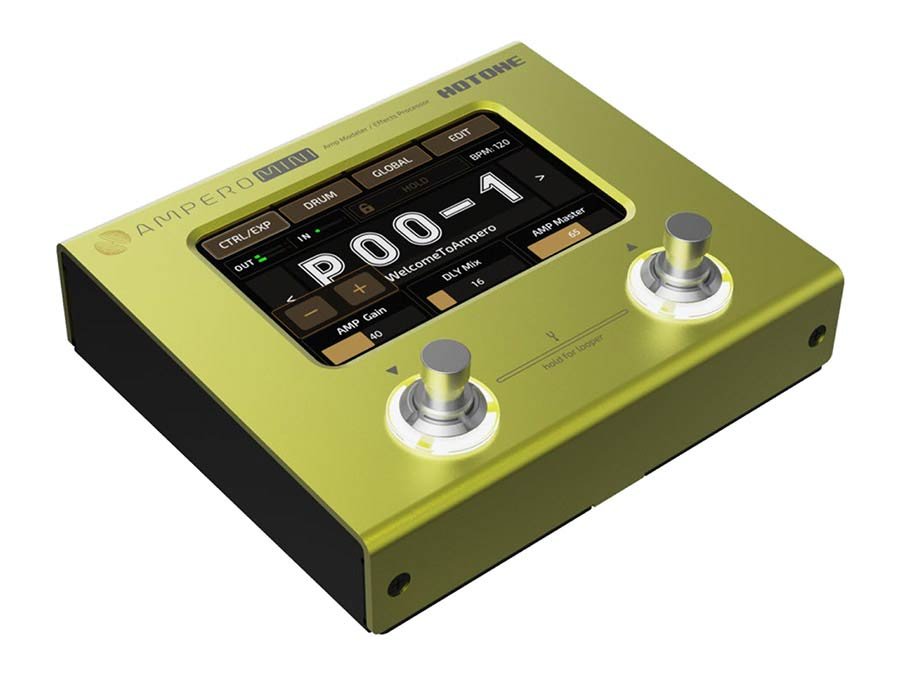 amp modeler and effects processor AMPERO MINI, with PSU, mustard - Afbeelding 2