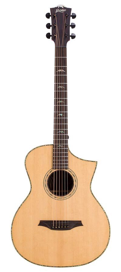 concert guitar all solid tonewoods, amara eb back & sides & fb, Fishman, natural, heavy duty bag - Afbeelding 2