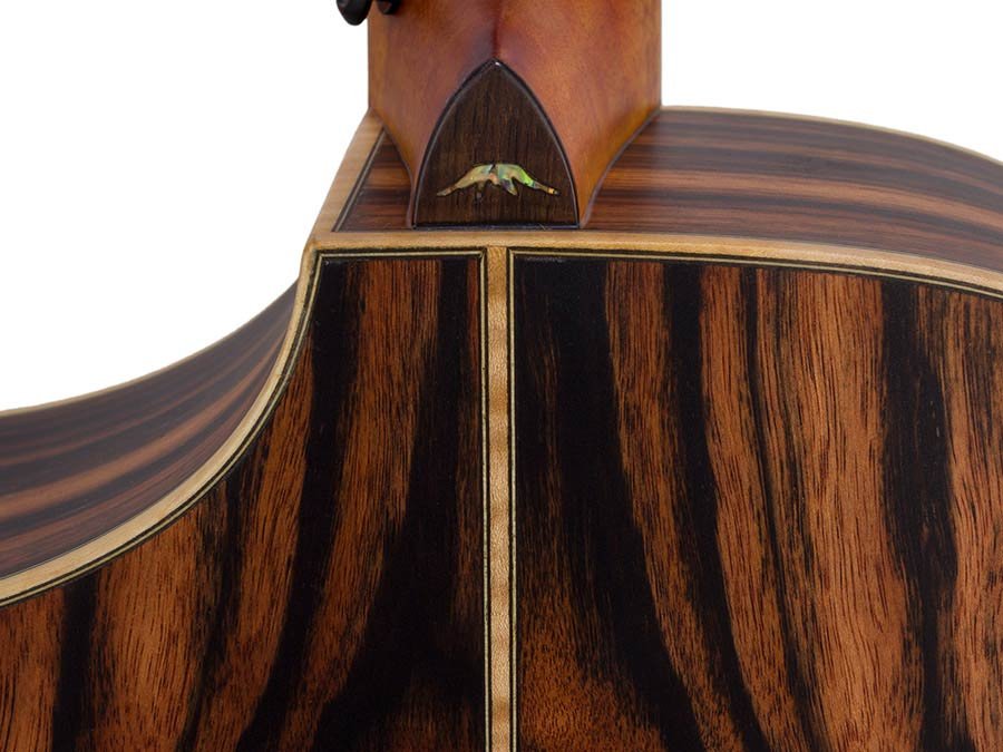concert guitar all solid tonewoods, amara eb back & sides & fb, Fishman, natural, heavy duty bag - Afbeelding 11