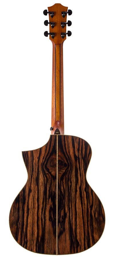 concert guitar all solid tonewoods, amara eb back & sides & fb, Fishman, natural, heavy duty bag - Afbeelding 3