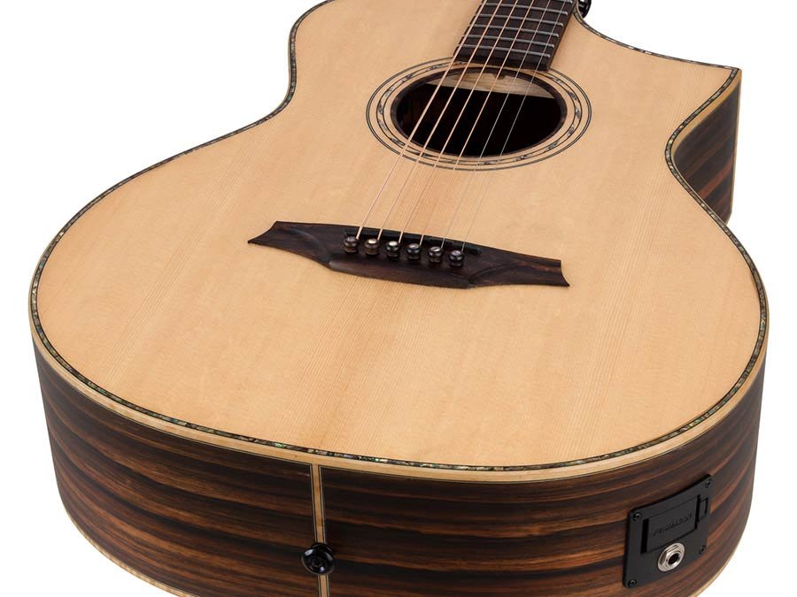 concert guitar all solid tonewoods, amara eb back & sides & fb, Fishman, natural, heavy duty bag - Afbeelding 5